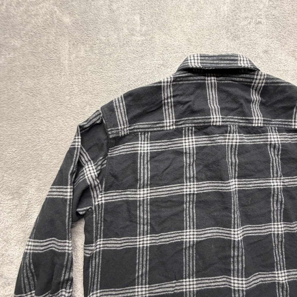 American Eagle‎ Shirt Mens XL Black Plaid Flannel Button Front Casual Pockets - Picture 9 of 12